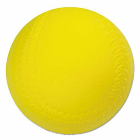 HAPPYHEALTH Coated Foam Sport Ball, Softball, Official Size, Yellow HA39545